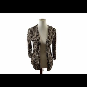 Grace Women’s Animal Print Open Cardigan Sz M